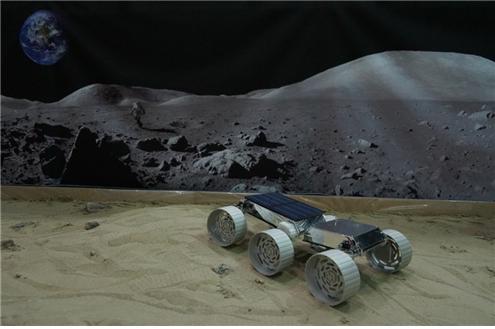 KIST에서 개발된 달탐사 로버 기술검증모델의 외형
