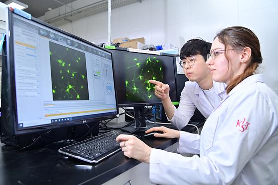 Researchers from Dr. Kim Yoon-kyung's team at KIST are utilizing the next-generation neuron labeling technology, 'NeuM,' to visualize neurons in real-time and examine high-resolution images.